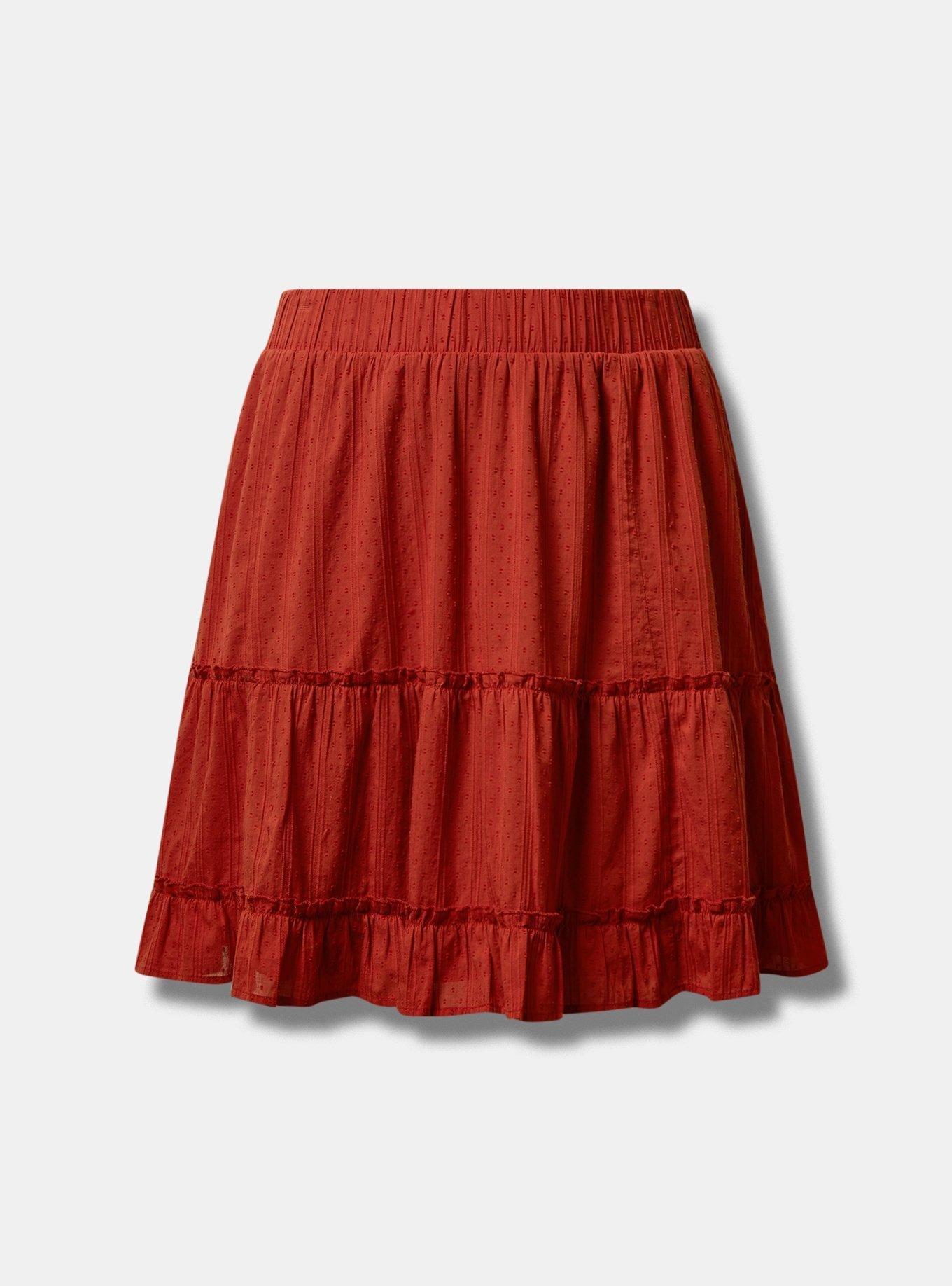 Mini Clip Dot Ruffled Tiered Skirt, BOSSA NOVA, hi-res
