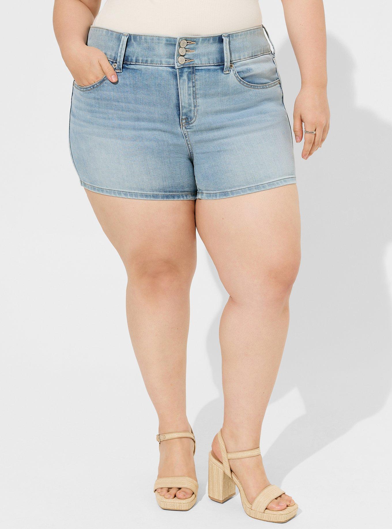 Plus Size - 3.5 Inch Jegging Super Soft Denim High-Rise Short - Torrid