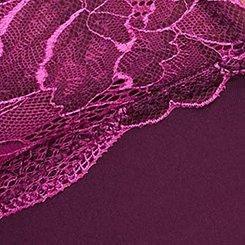 Unlined Cross Dye Lace Longline Bralette, BERRY BLEND, swatch