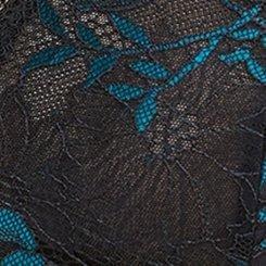 Unlined Cross Dye Lace Longline Bralette, DARK TURQUOISE, swatch