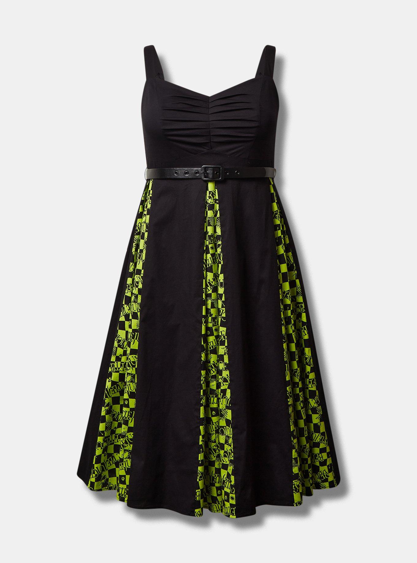 Plus Size - Warner Bros Beetlejuice Mini Sweetheart Godet