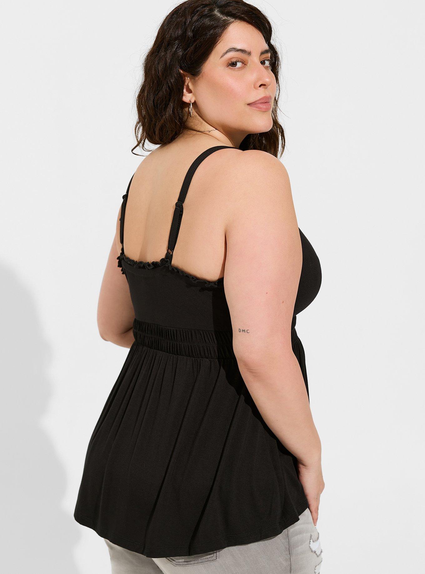 Plus Size - Super Soft Sweetheart Ruched Babydoll Top - Torrid