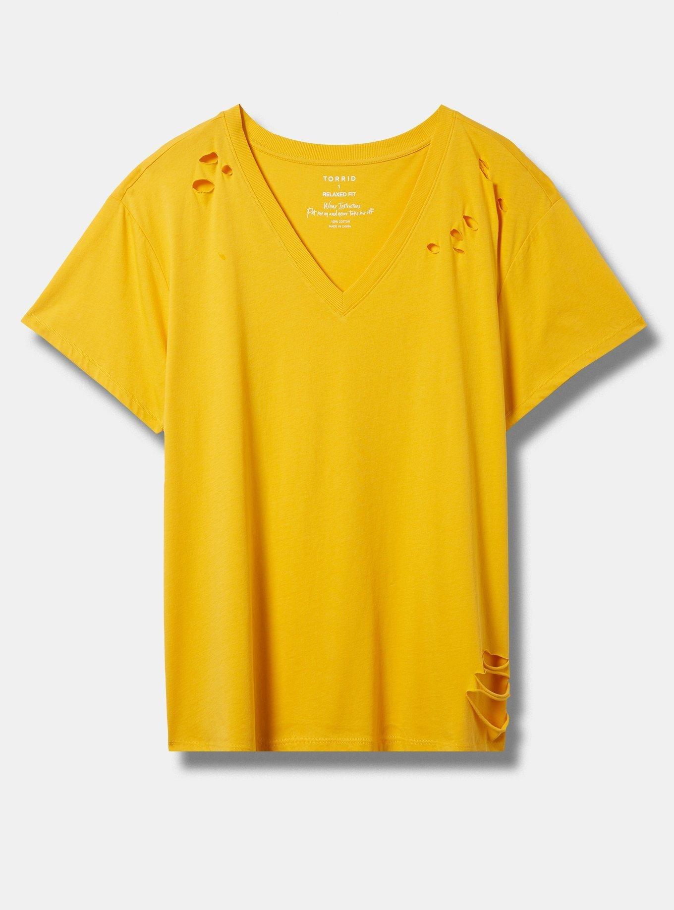 Relaxed-Fit T-Shirt Yellow Cotton Jersey