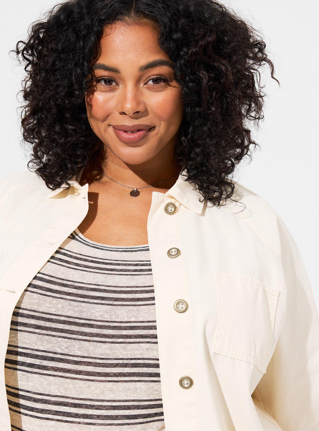 plus size canvas jacket