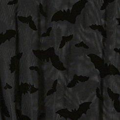 Flocked Mesh Long Sleeve Top, STORMY BATS, swatch