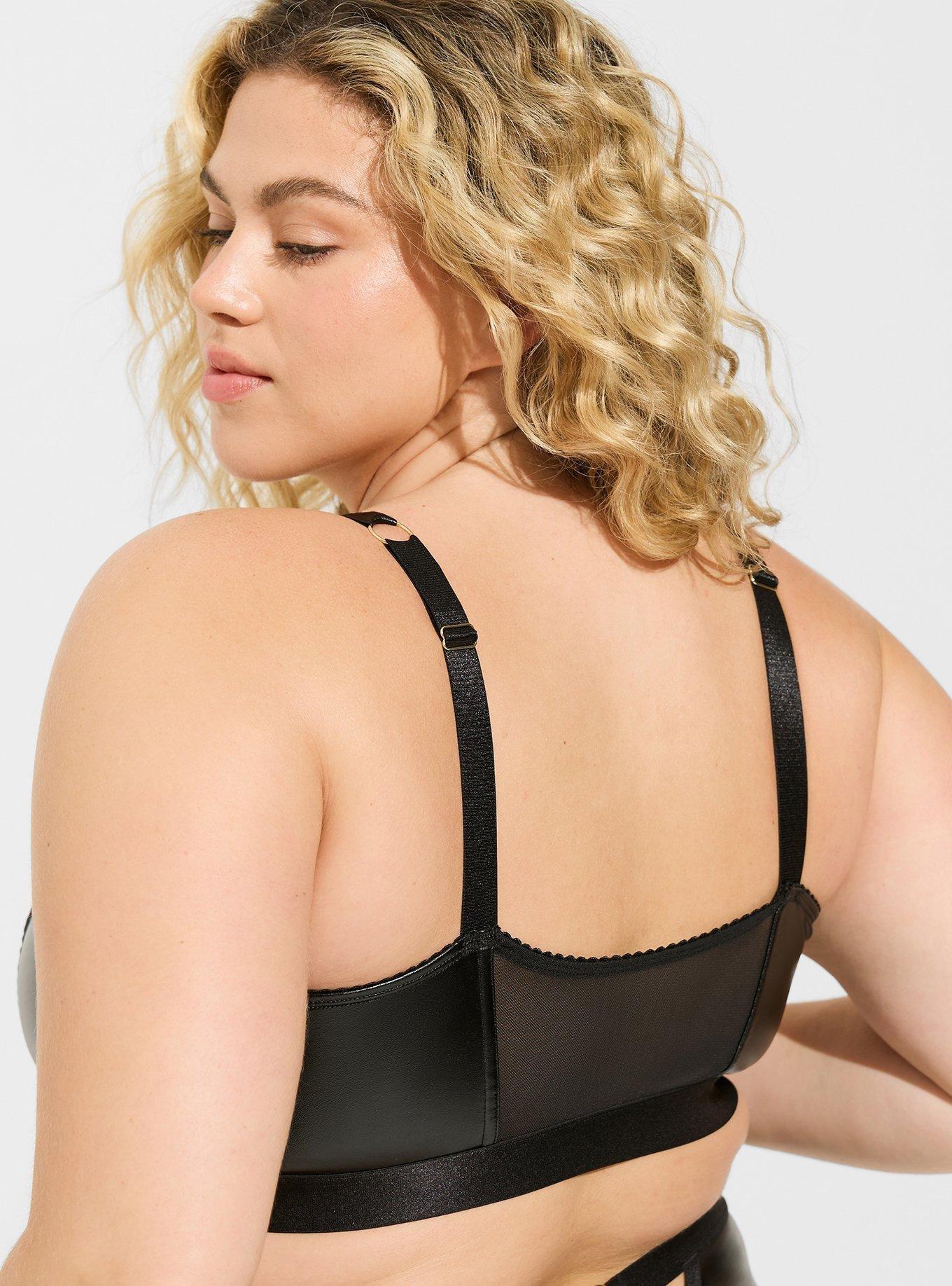 Plus Size - Pleather and Lace Bustier - Torrid