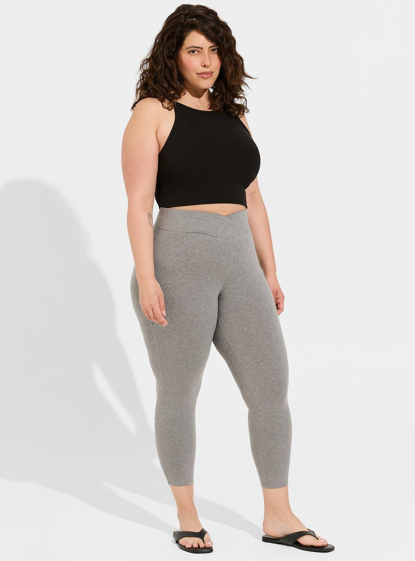 Plus Size Crop Crossover Waist Legging Torrid