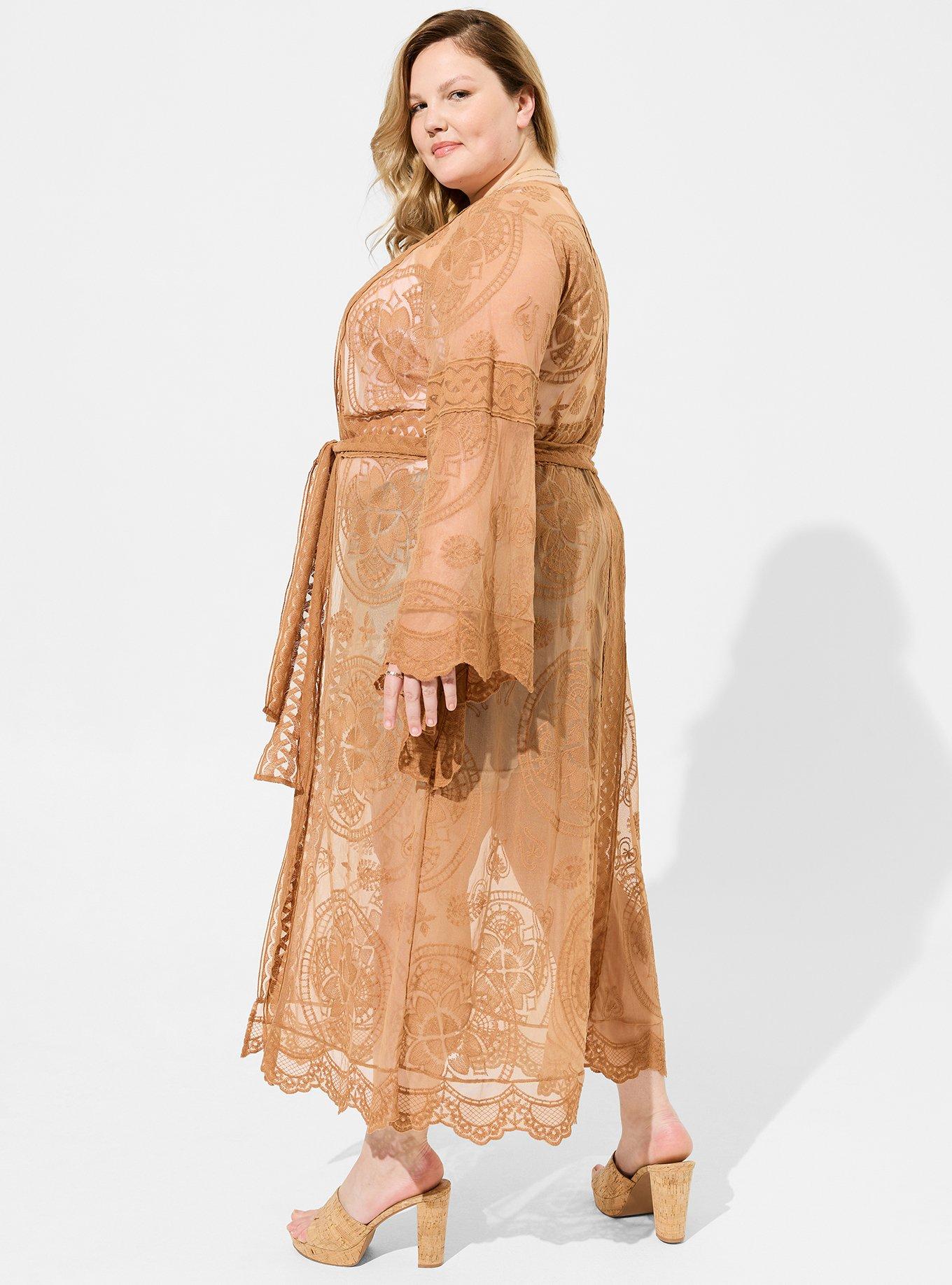 Lace maxi outlet kimono