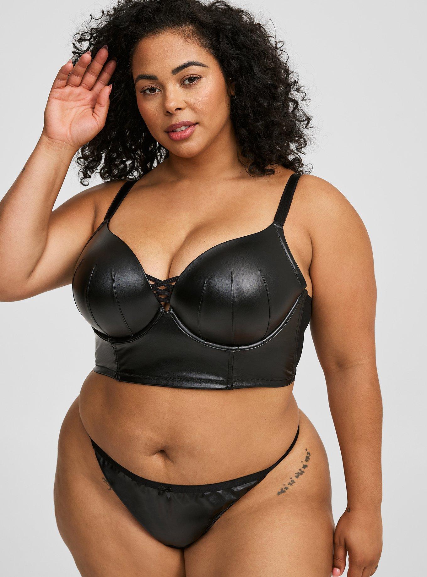 Torrid Plunge Push-Up Smooth 360° Back Smoothing™ Bra 44DD Black Micro  stars Size undefined - $25 - From April