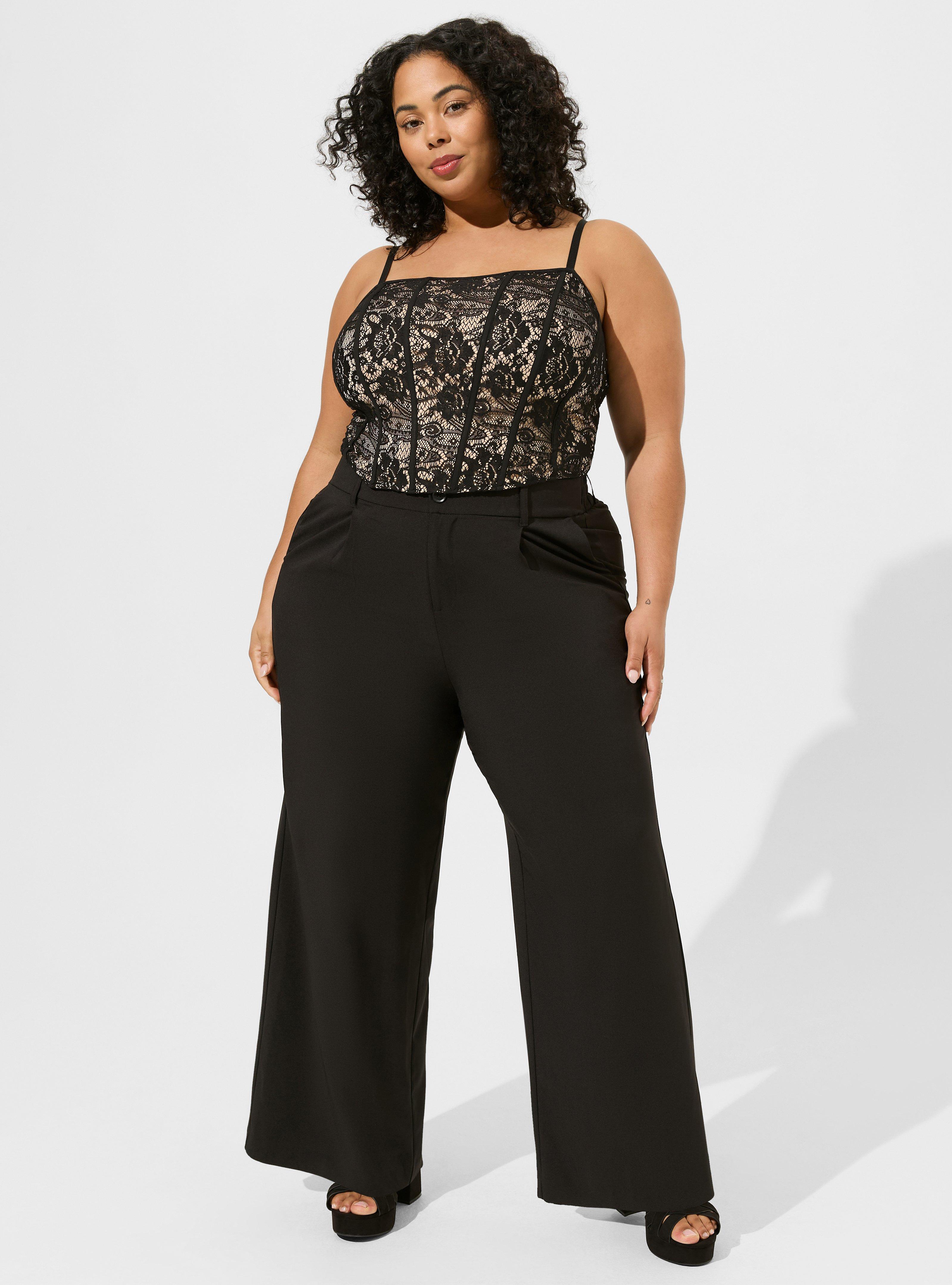 Plus Size - Satin Corset With Hook Front - Torrid