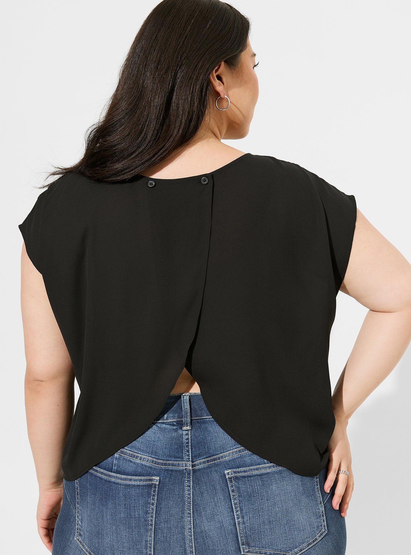 Georgette Dolman Crop Top