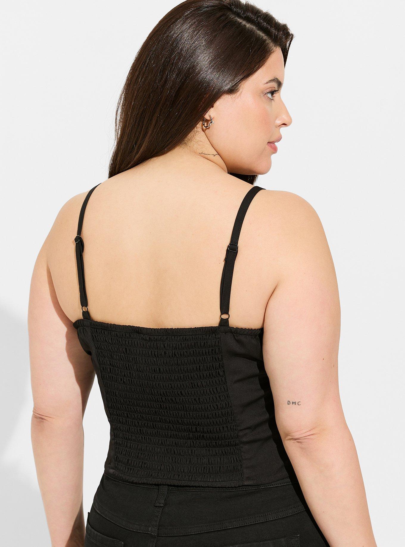 Plus Size - Satin Tie Front Sleeveless Crop Top - Torrid