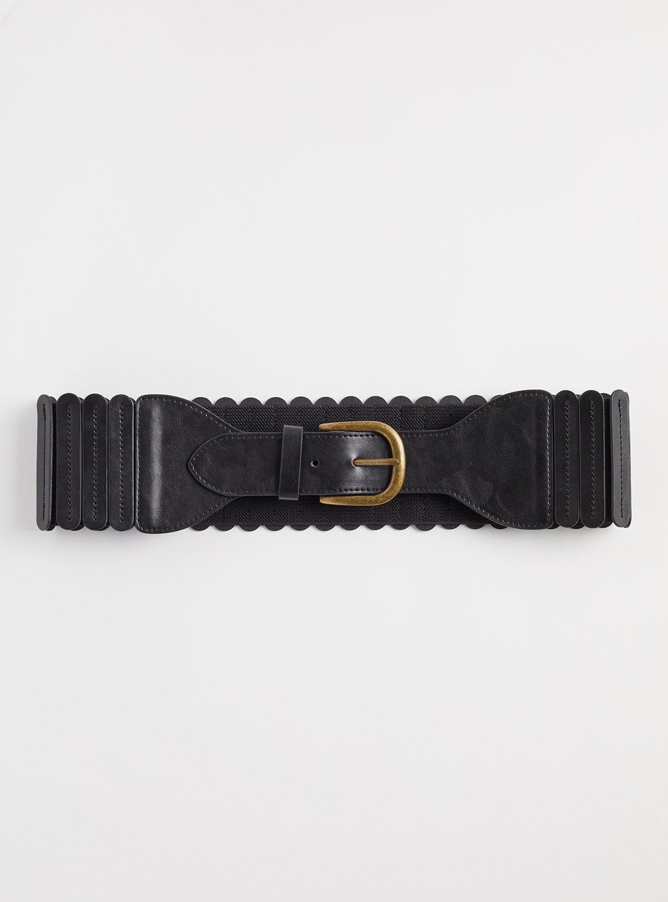 All Over Stretch Burnished Buckle Waist Belt