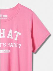 Legally Blonde Classic Fit Cotton Ringer Tee, PINK, alternate