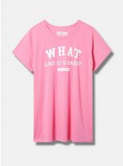 Legally Blonde Classic Fit Cotton Ringer Tee, PINK, hi-res
