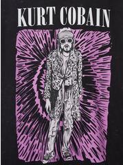Plus Size Kurt Cobain Classic Fit Cotton Tunic Tee, MINERAL BLACK, alternate