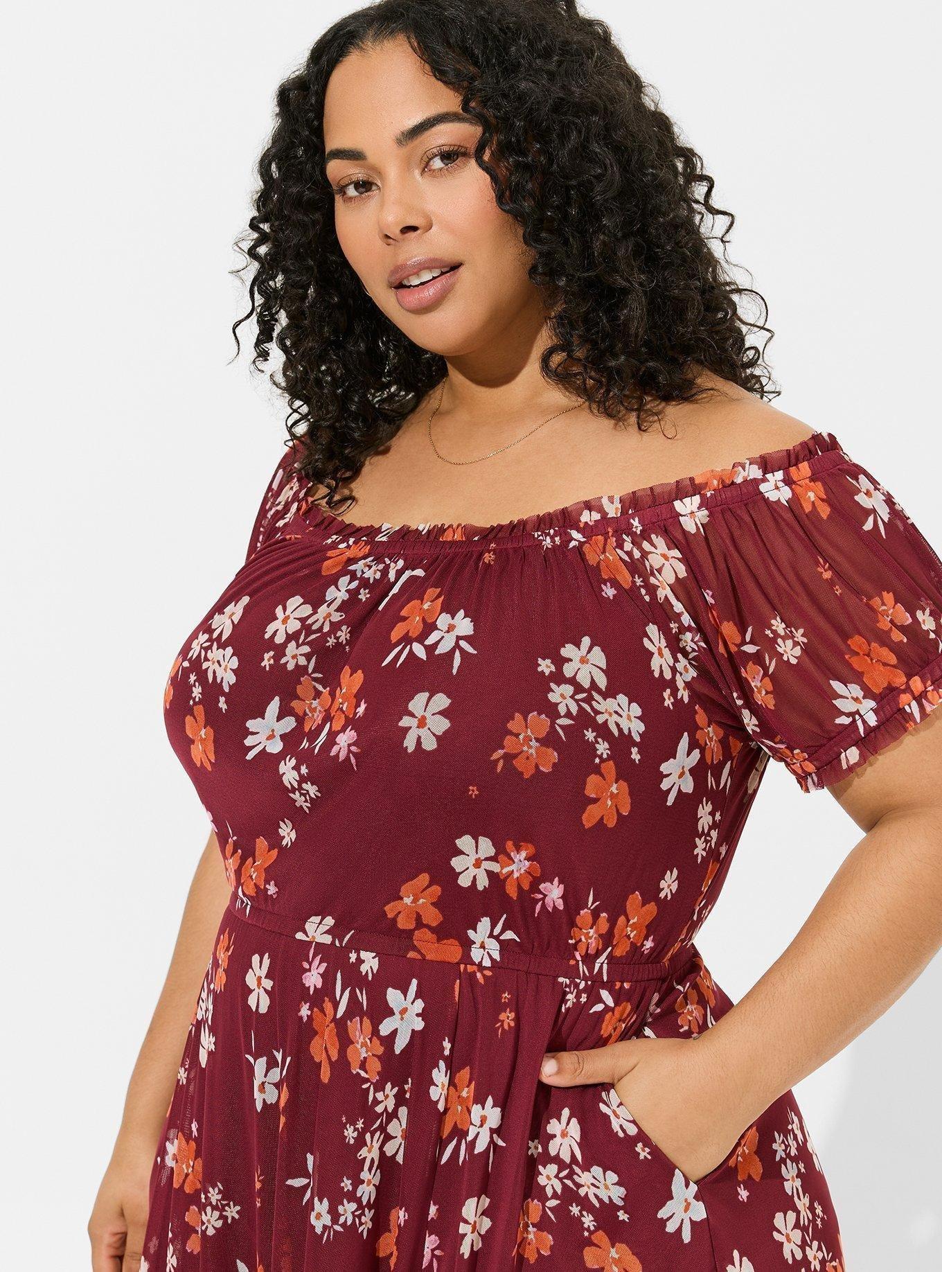 plus size peasant dress