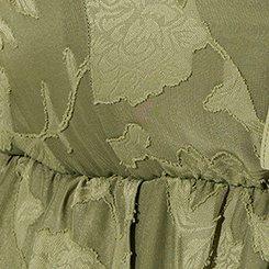 Plus Size Festi Stretch Lace Hi Lo Lace Up Maxi Dress, OLIVINE, swatch