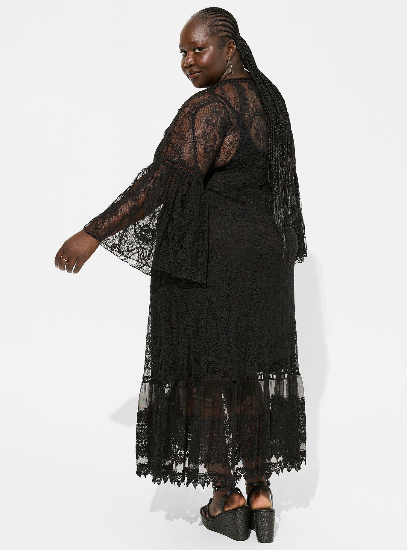 Plus Size - Festi Lace Mix Maxi Dress - Torrid