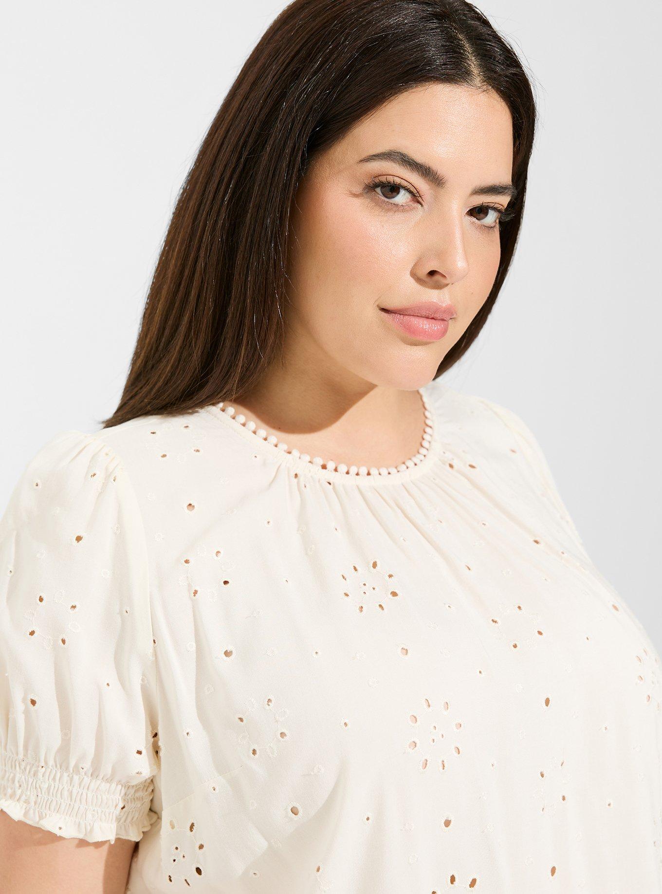 Abbey Challis Eyelet Back Cutout Top