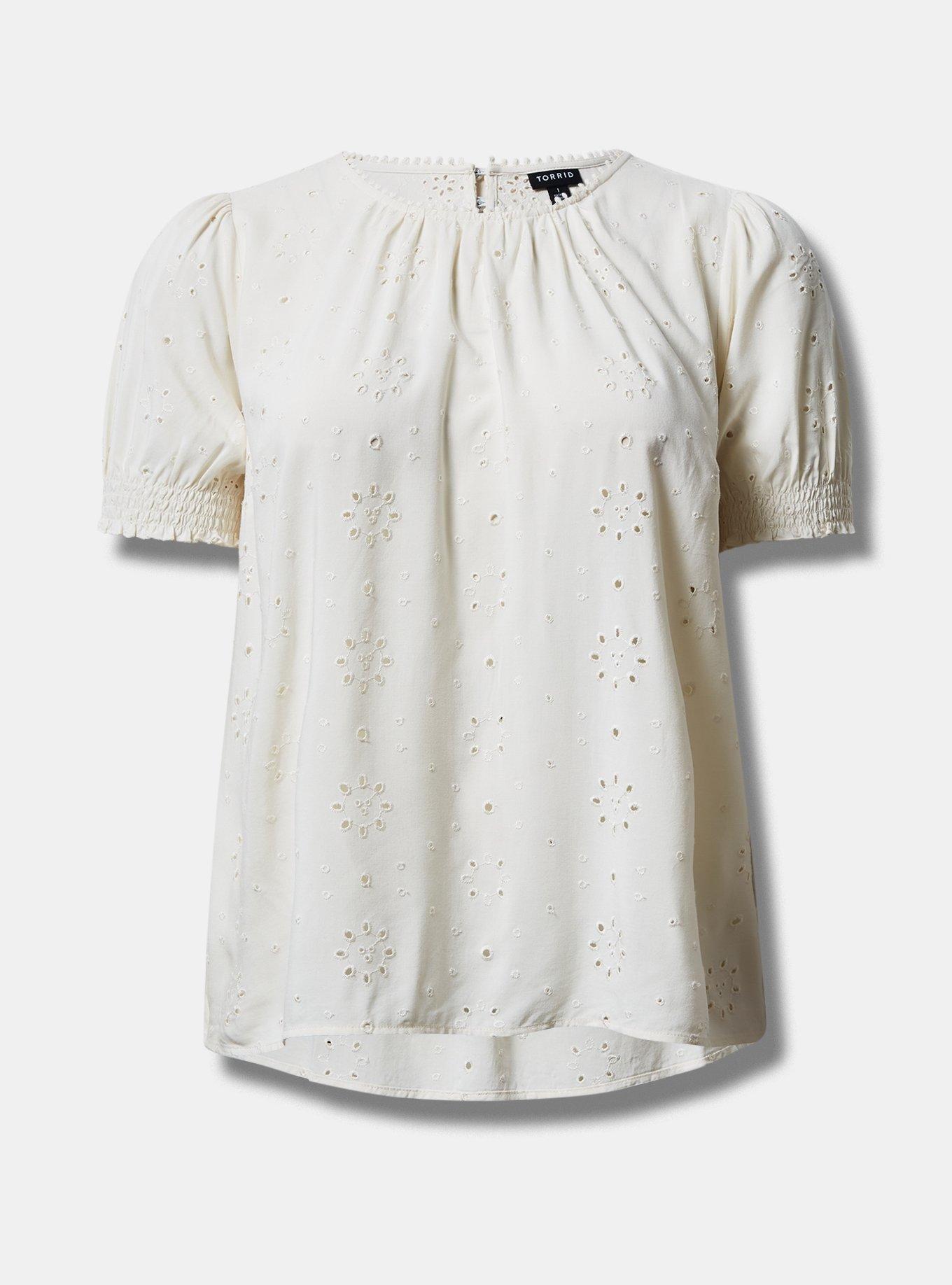 Abbey Challis Eyelet Back Cutout Top