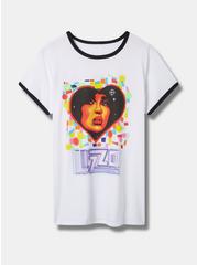 Plus Size Lizzo Classic Fit Cotton Ringer Tee, BRIGHT WHITE, hi-res