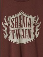 Plus Size Shania Twain Classic Fit Cotton Crew Tee, DEEP MAHOGANY, alternate