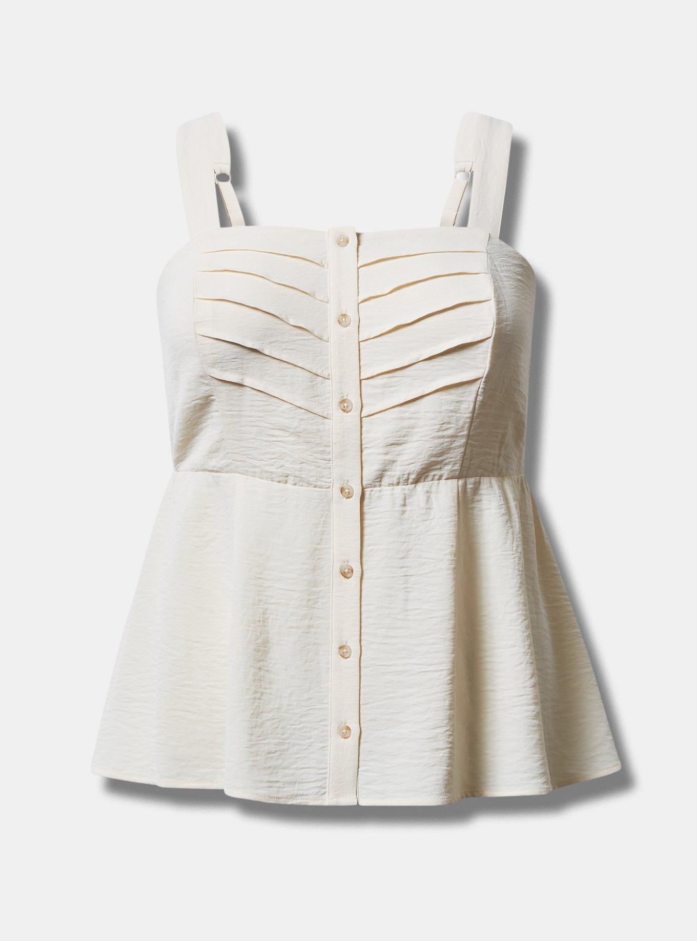 Blue Seersucker Peplum Top