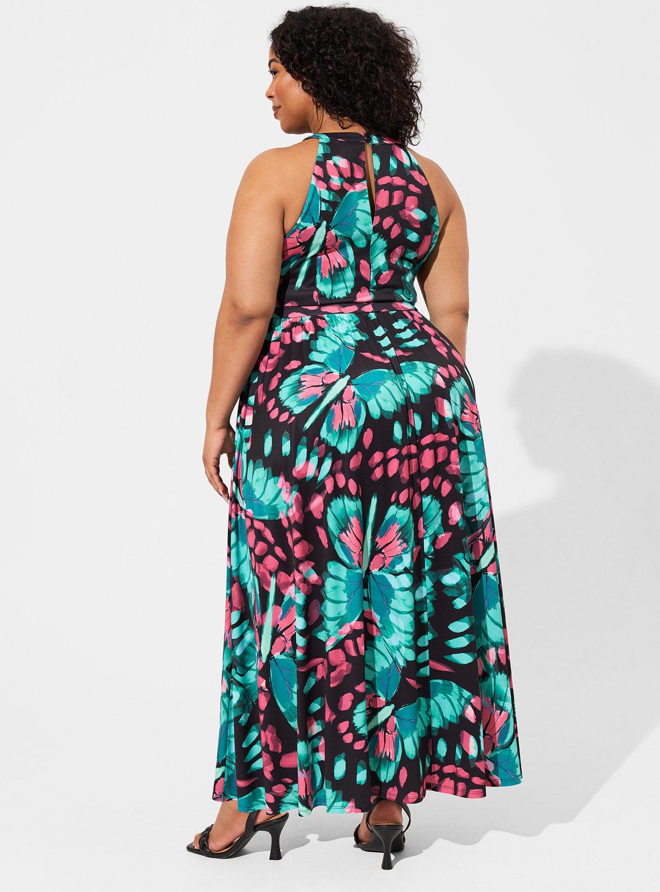 Floral Halter Maxi Dress - City Chic