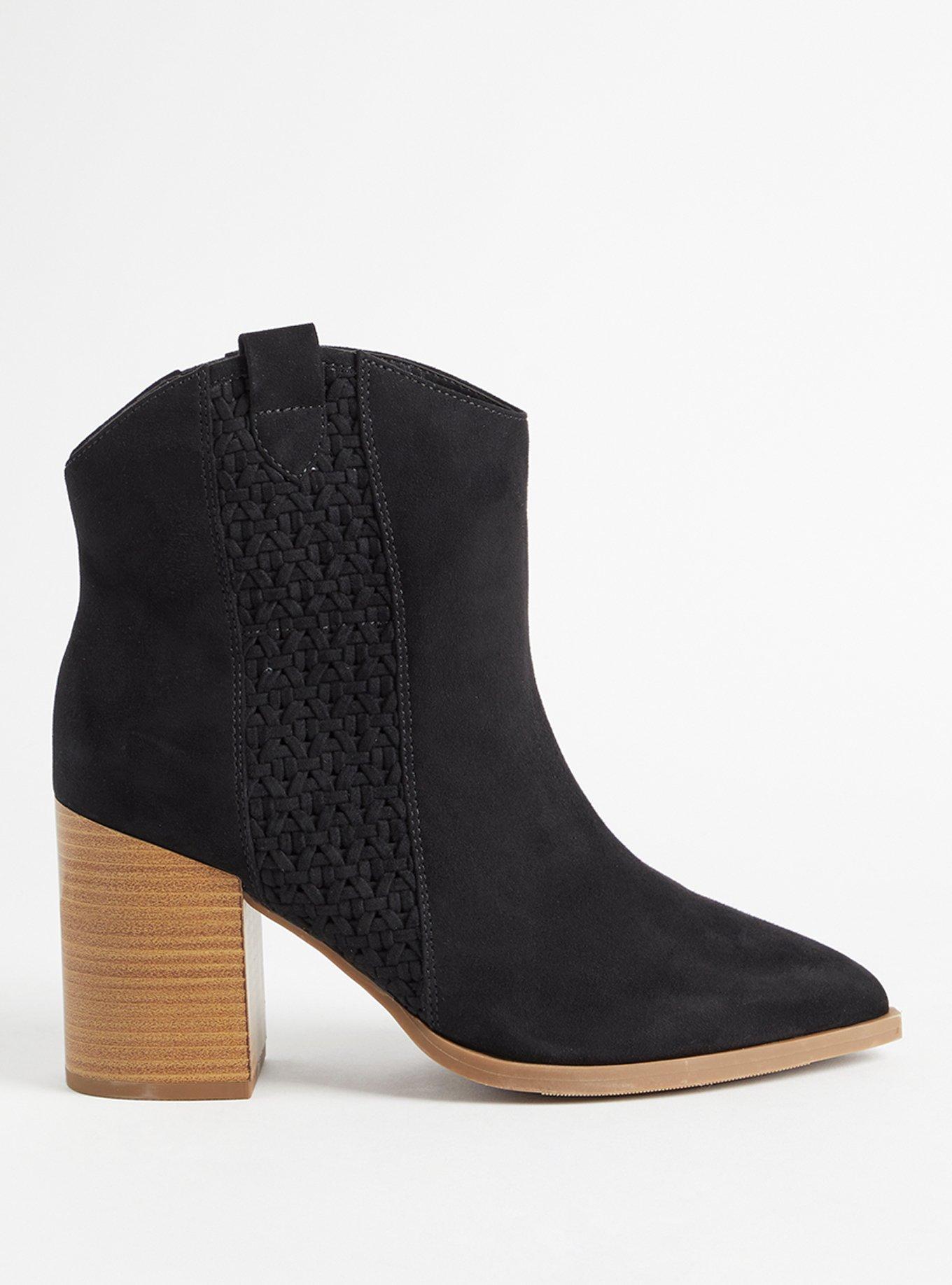 Lattice Heeled Western Bootie (WW