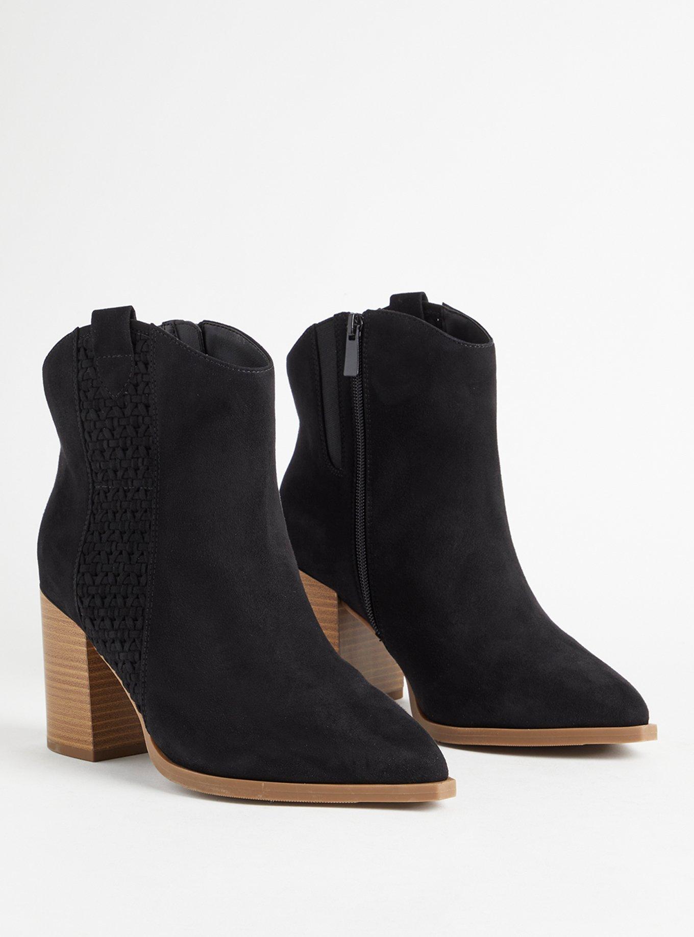 Lattice Heeled Western Bootie (WW