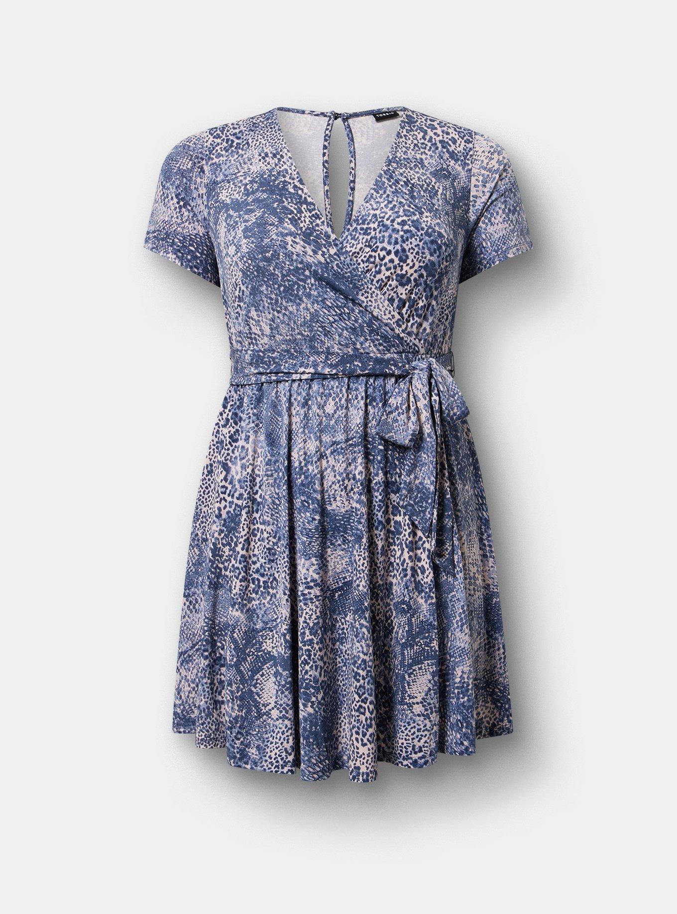 Surplice Romper, DIVA SNAKESIN BLUE, hi-res