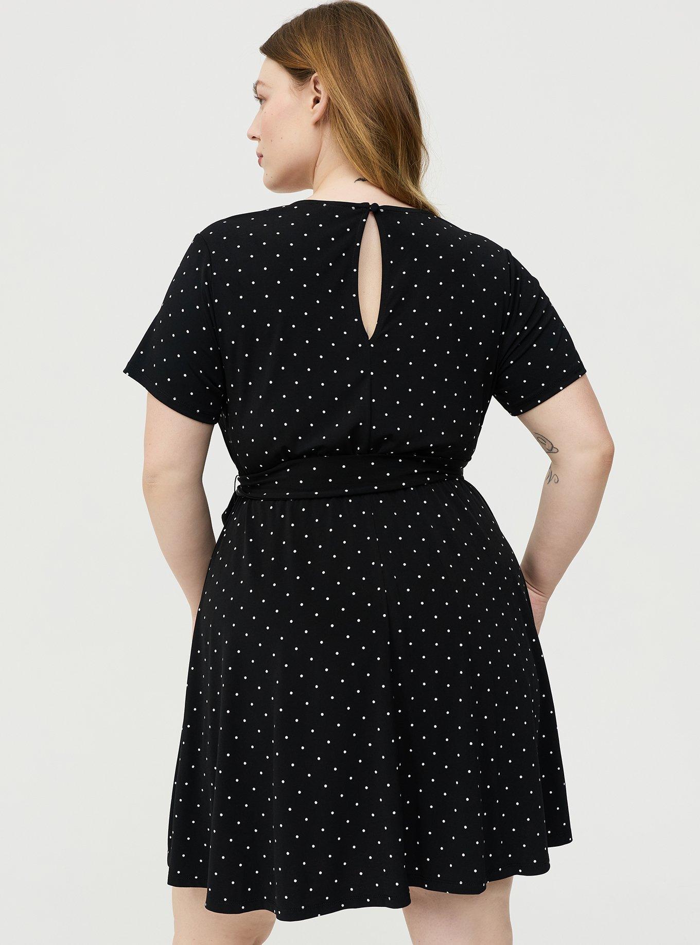 Surplice Romper, DAINTY DOT BLACK, alternate