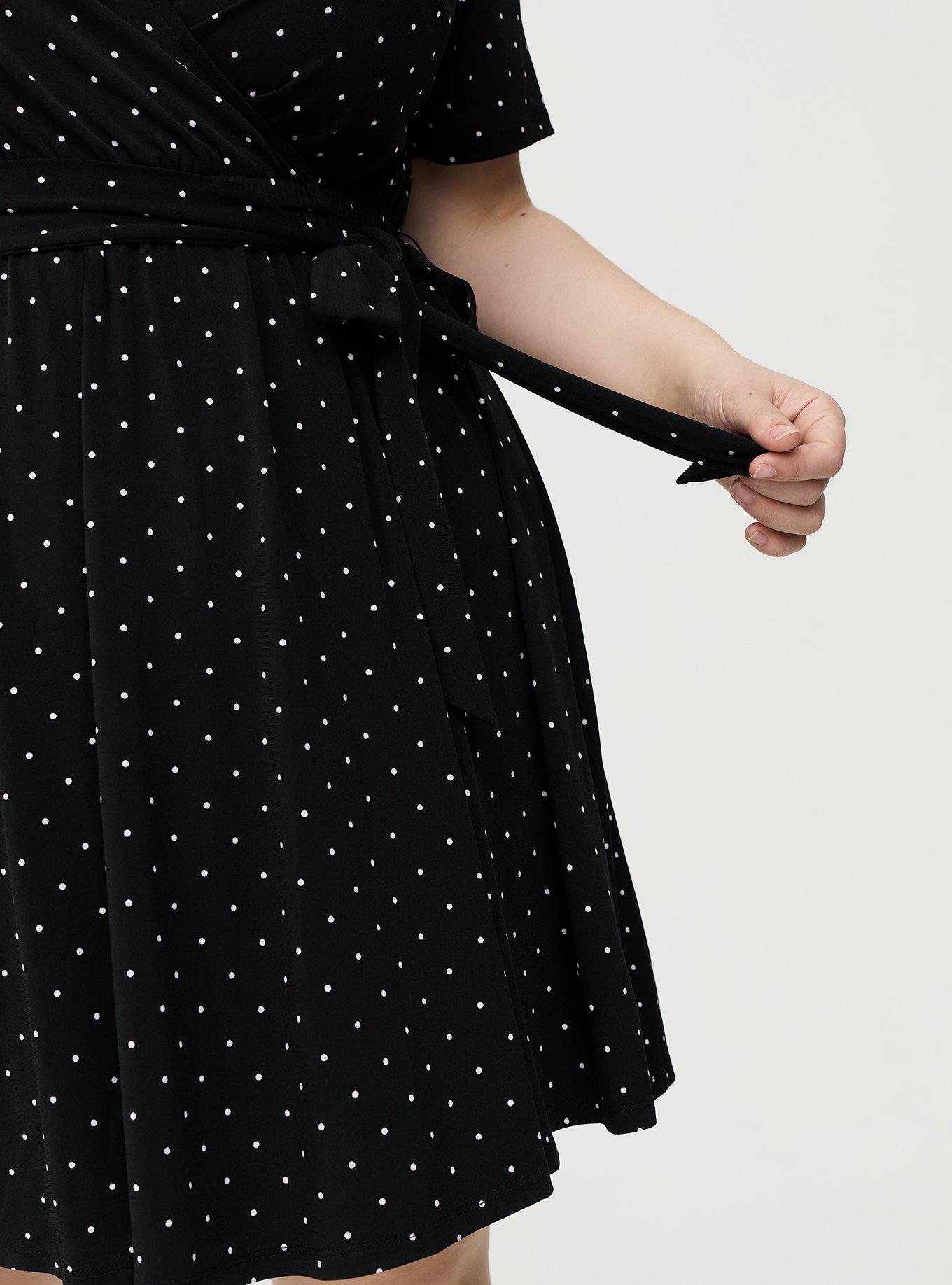 Surplice Romper, DAINTY DOT BLACK, alternate