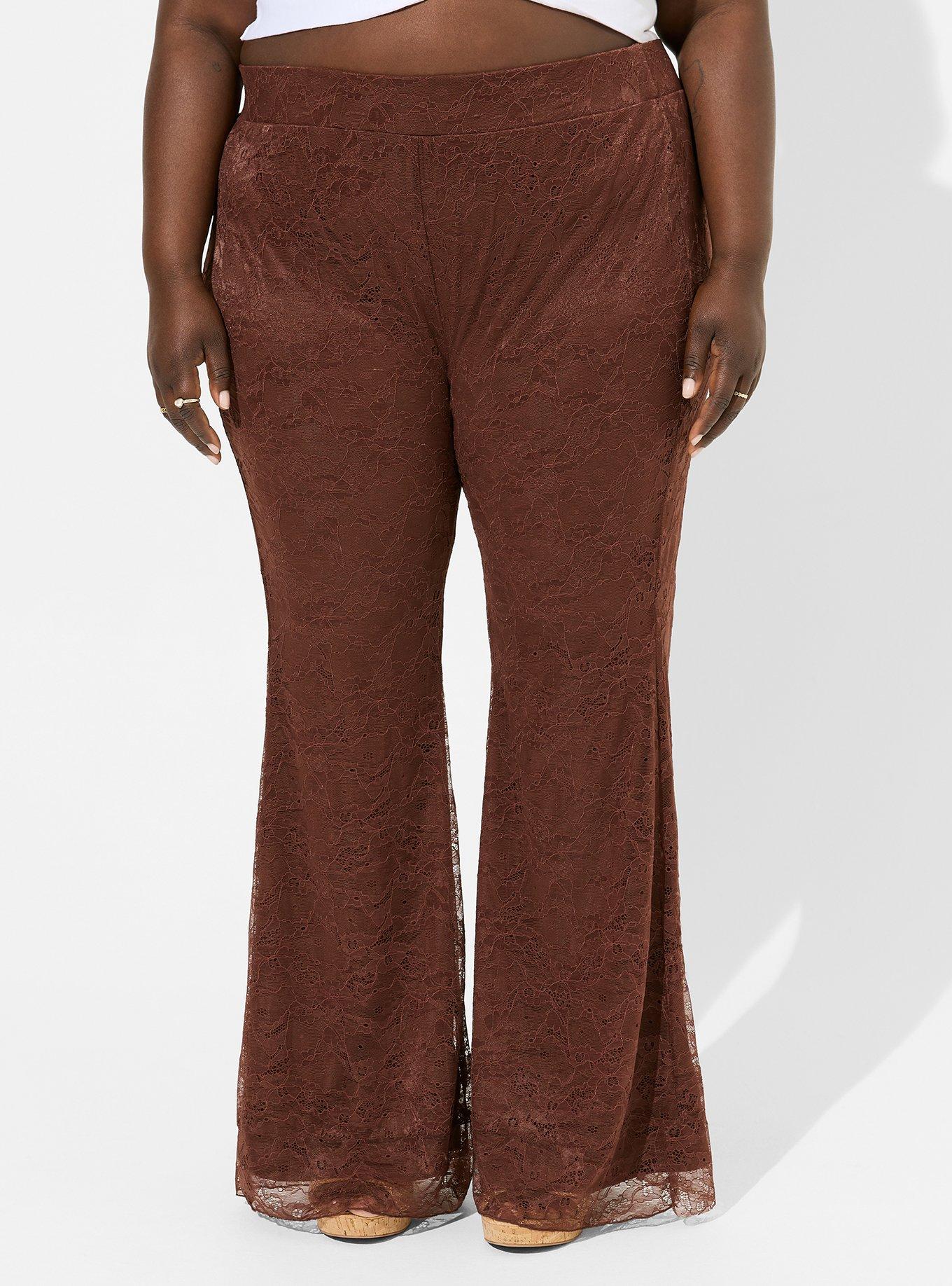 PLUS SIZE Laced Flare Pants - Made in USA 1X 2X 3X