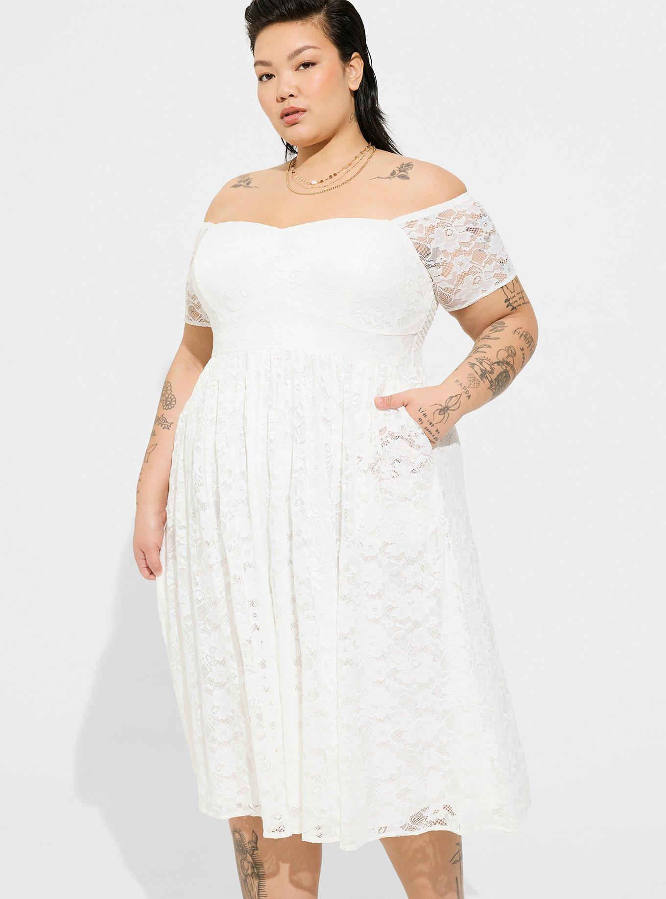 White lace shop dress torrid