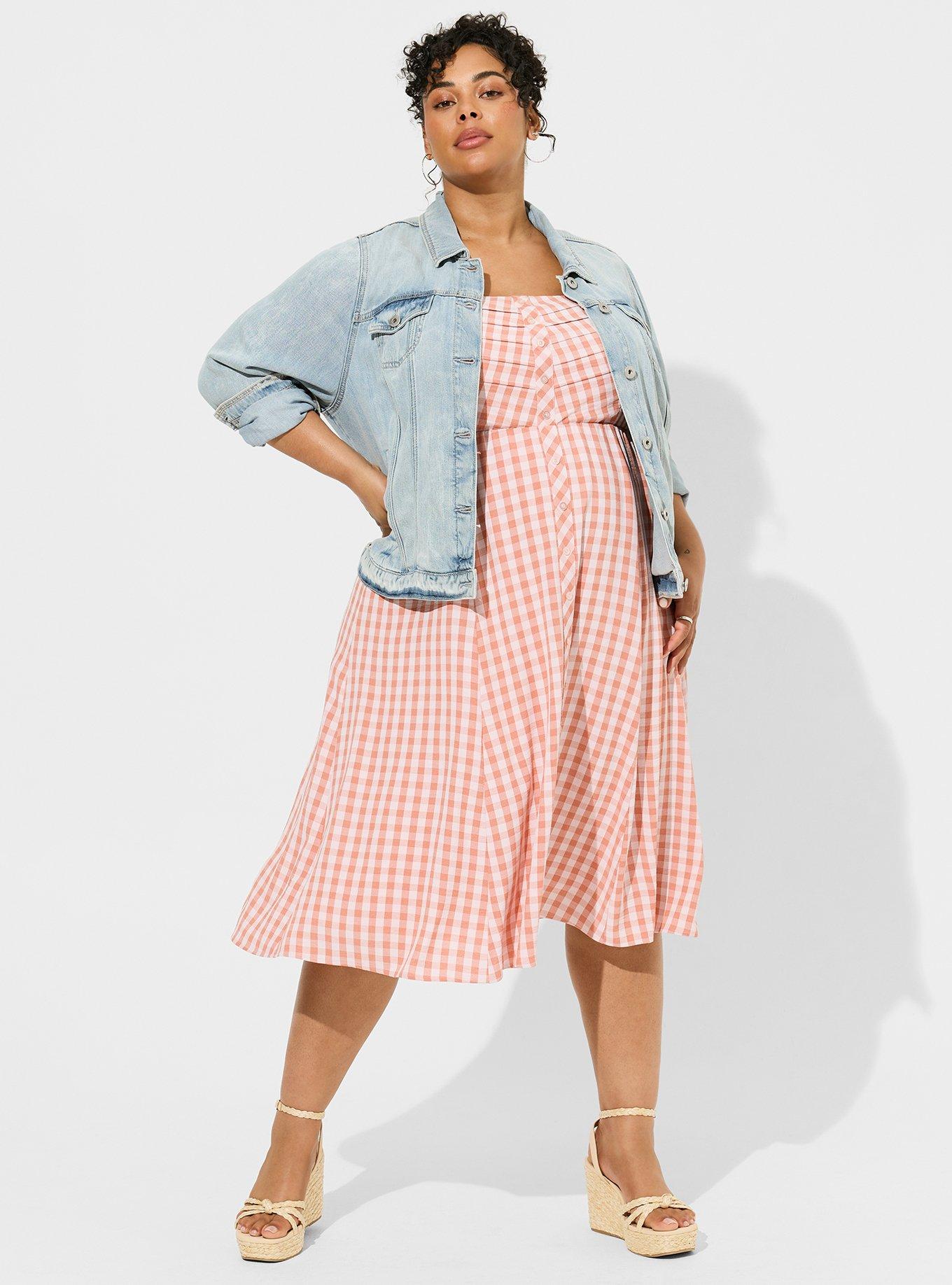 Women's plus size seersucker sales dress