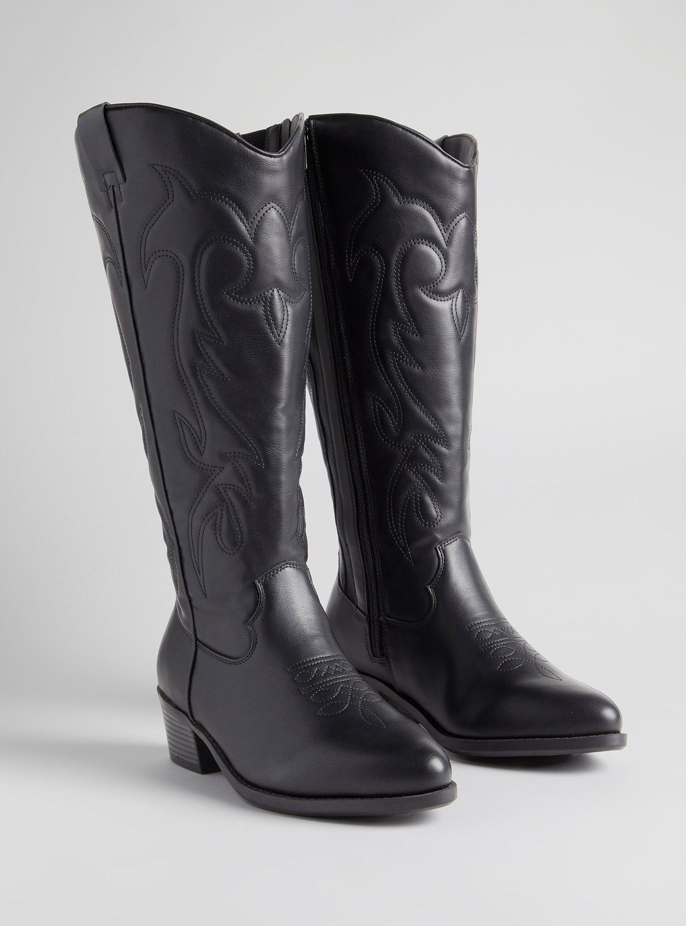 Tay block heel on sale knee high boot