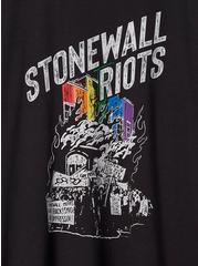 Plus Size Pride Stonewall Classic Fit Cotton Ringer Tee, DEEP BLACK, alternate