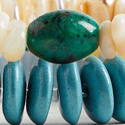 Shell And Stone Stretch Bracelets, MULTI, swatch