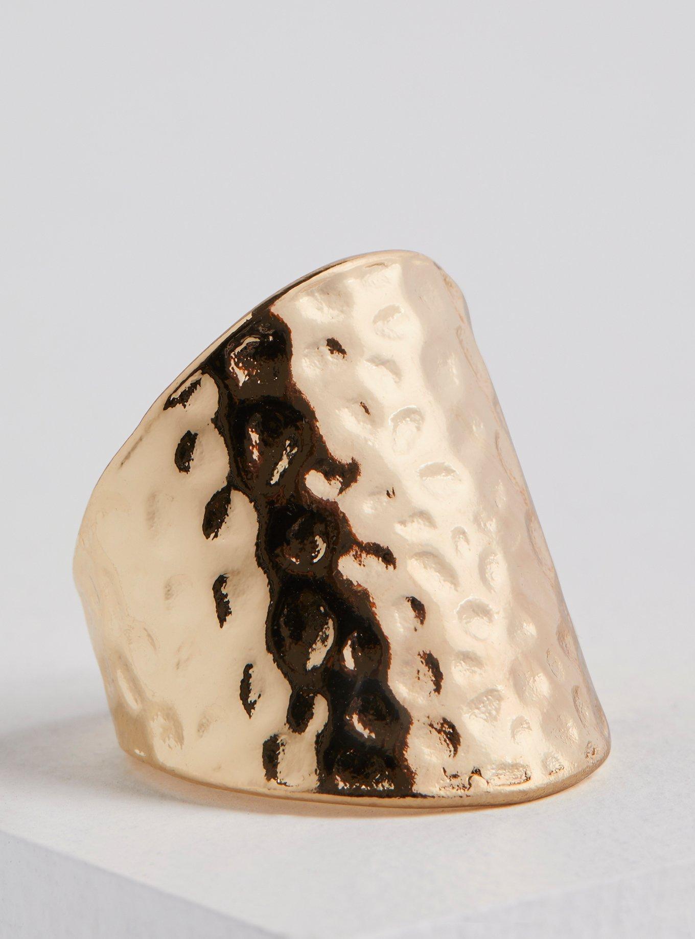 Plus Size Hammered Metal Statement Ring Torrid