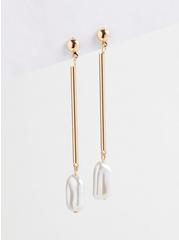 Pearl Linear Earring, , hi-res