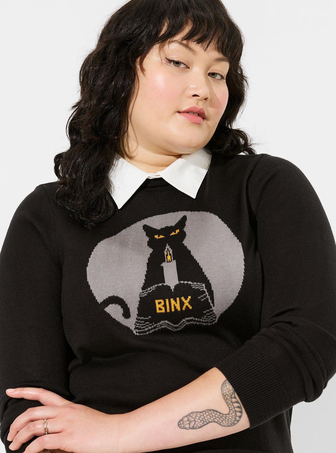 Disney Hocus Pocus Binx Collared Pullover Sweater