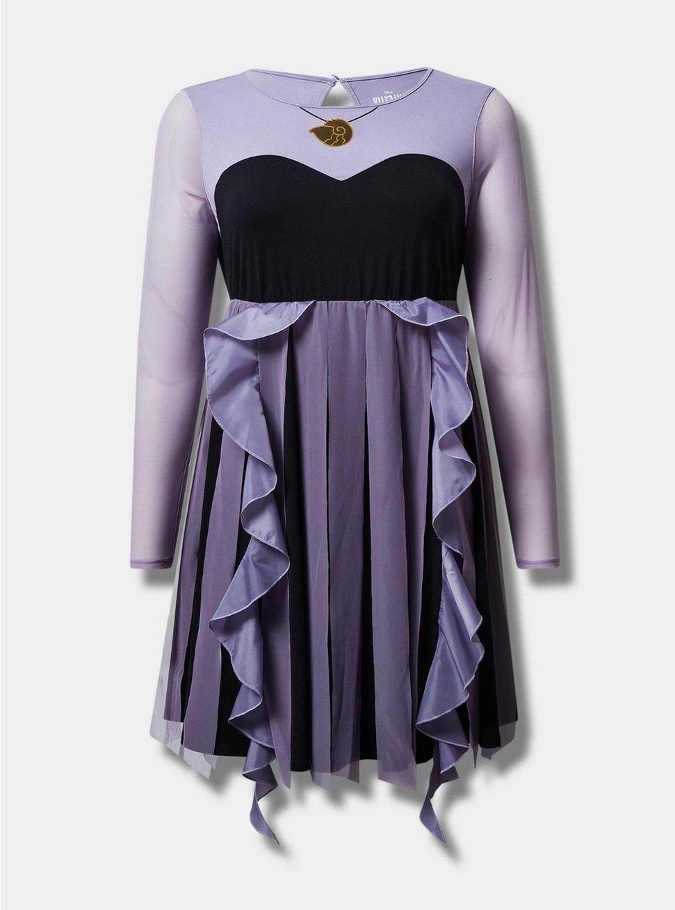 Plus Size Disney Ursula Mini Tulle Dress, PURPLE, hi-res