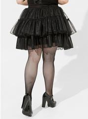 Mini Black Tulle Skirt, DEEP BLACK, alternate