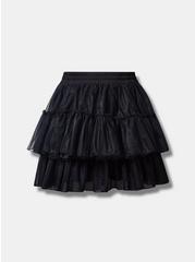 Mini Black Tulle Skirt, DEEP BLACK, hi-res