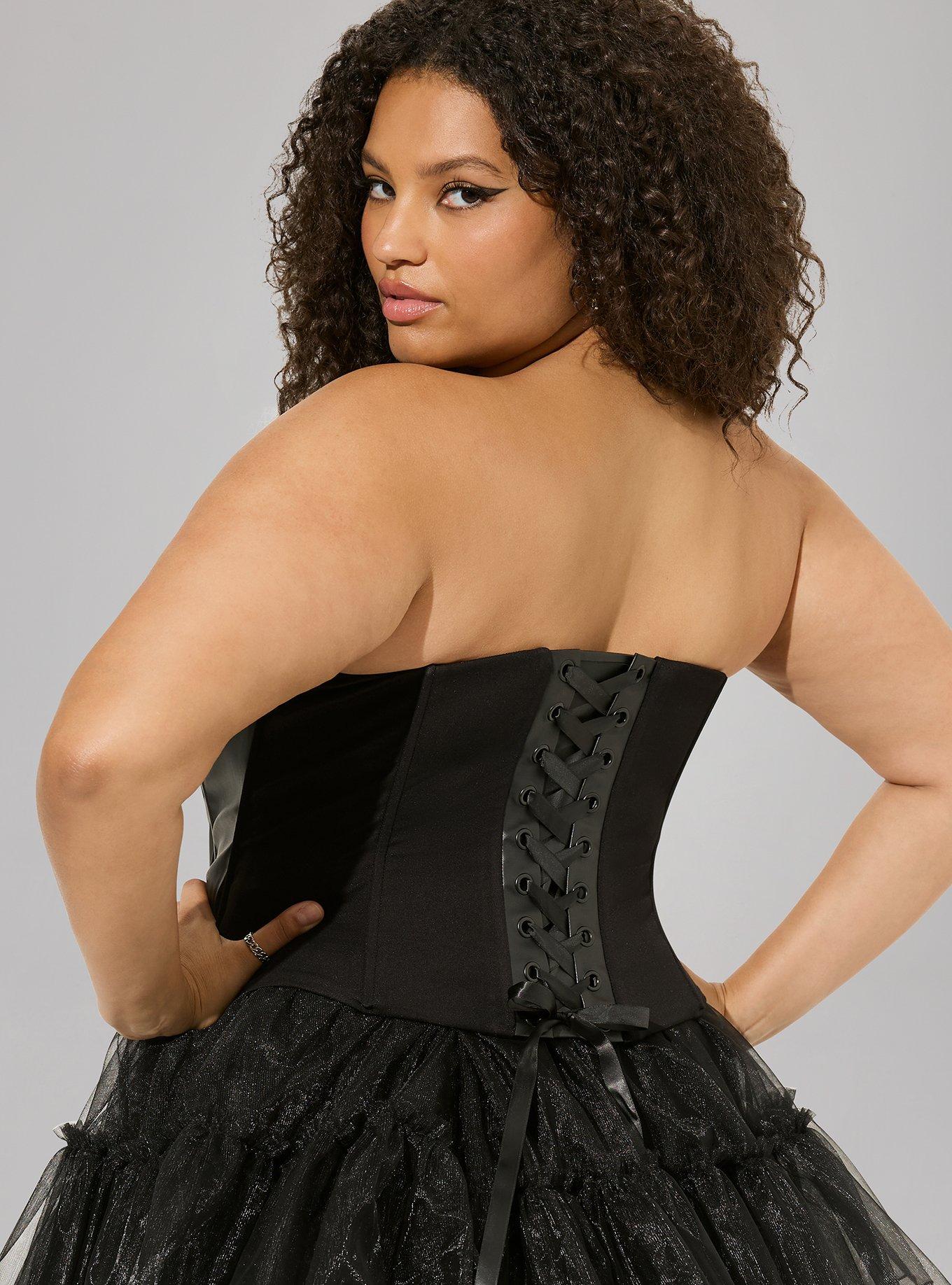 Black Zip Front Corset