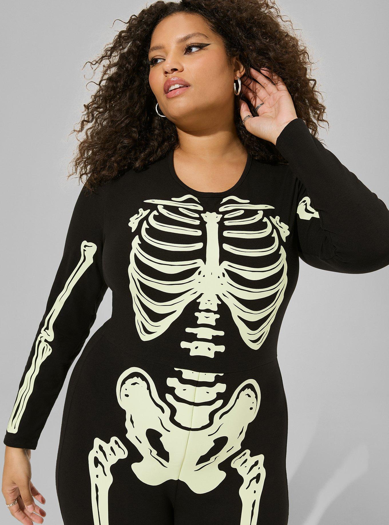 Halloween Long Sleeve Black Bodysuit for Women, Small, by Way To Celebrate  