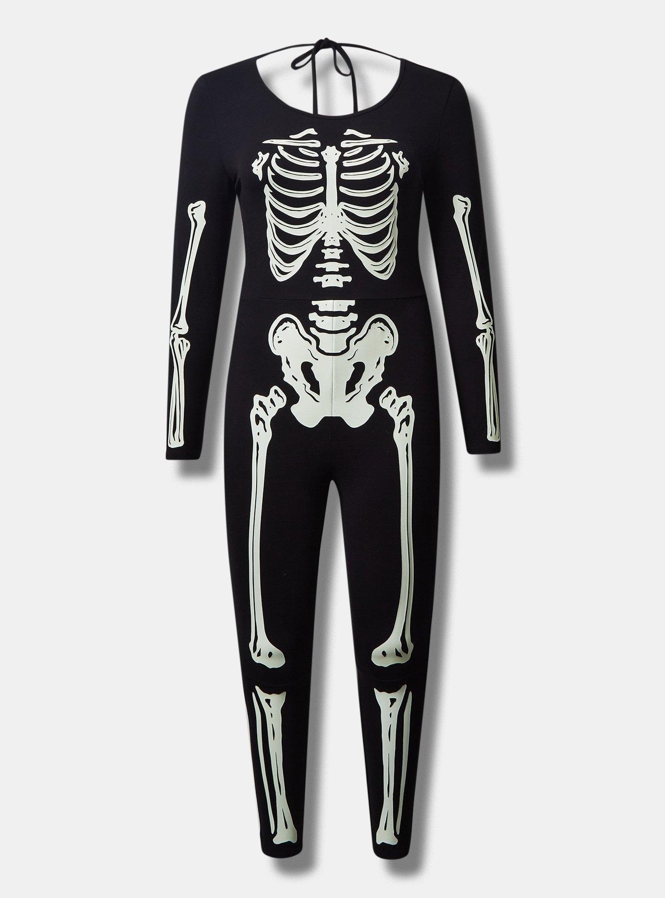 Skeleton Glow The Dark Long Sleeve Bodysuit