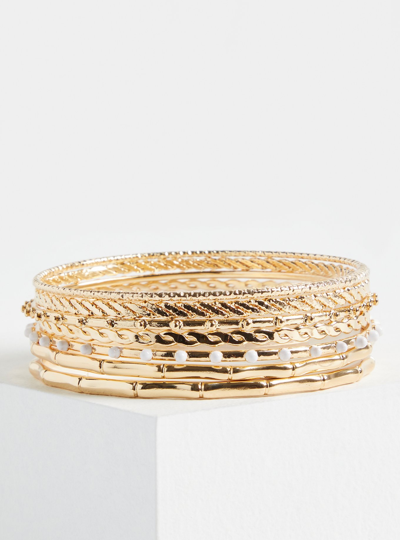 Plus Size - Hammered Bangle Set - Torrid
